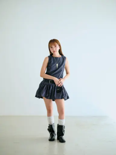 Striped bubble dress